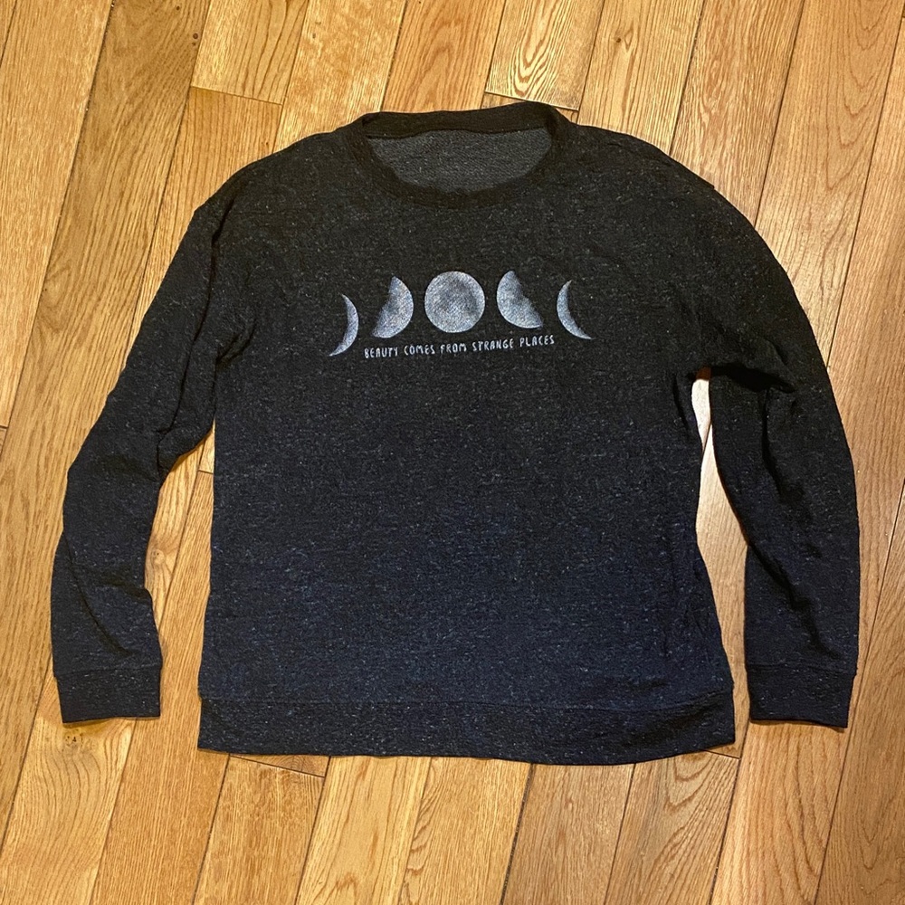 Black Moon Phase Graphic Sweatshirt